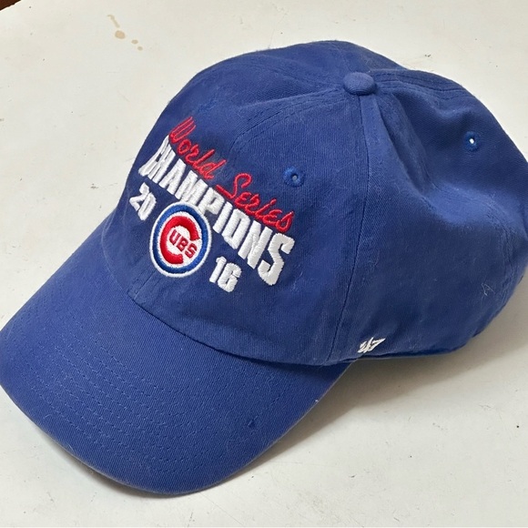 MLB Chicago Cubs Baseball World Series Champions Cap Blue Hat - Picture 2 of 5